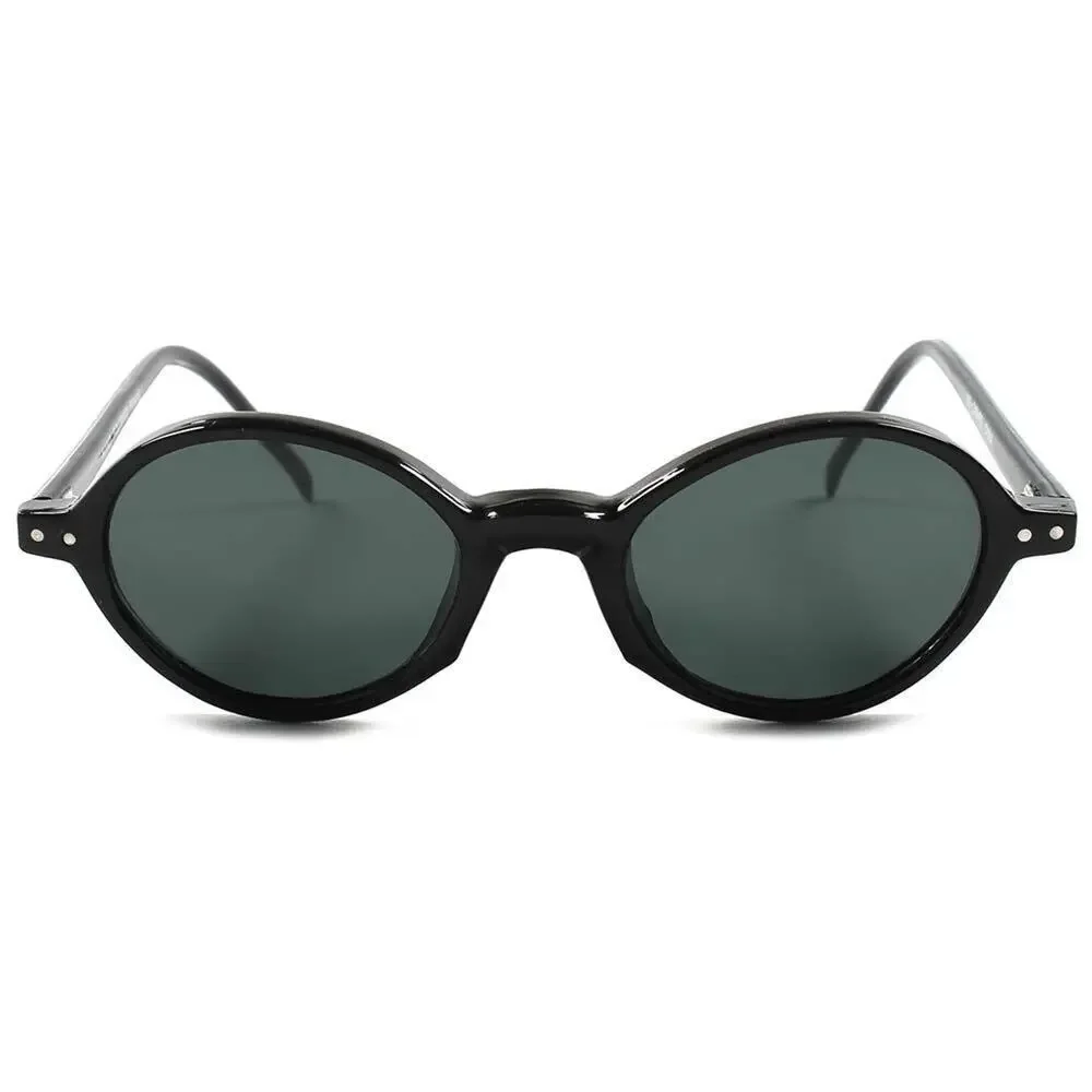 Black Vintage Retro 80's Old Fashion Mens Womens Small Round Sunglasses C63